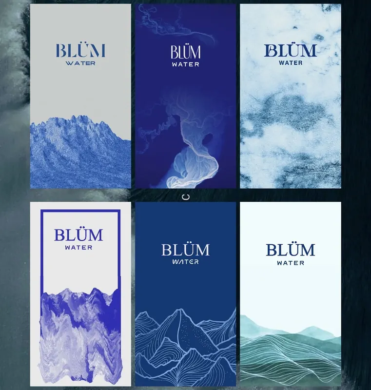 Serie de etiquetas de Blüm Water
