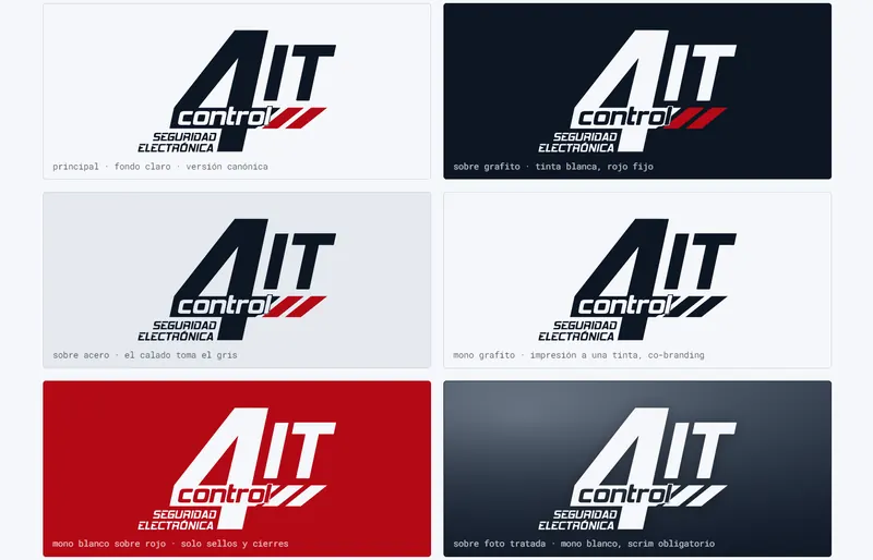 Logotipo de Control4IT y sus versiones