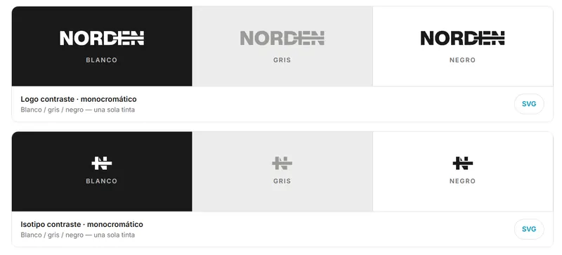 Versiones monocromáticas del logotipo